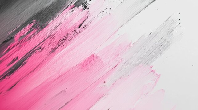 Layered pencil strokes and blotches in gradient pink and gray hues on white background - abstract artistic creation