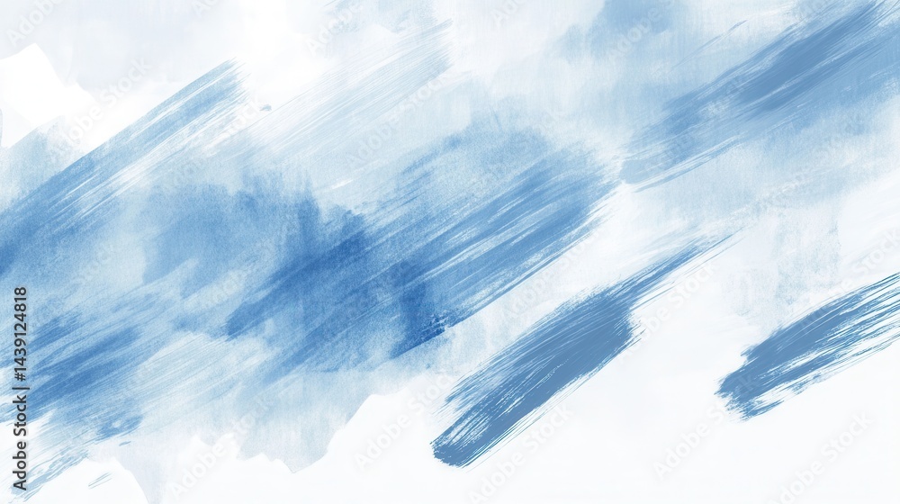 Poster elegant pencil strokes wash with translucent blue create a serene artistic background on white paper