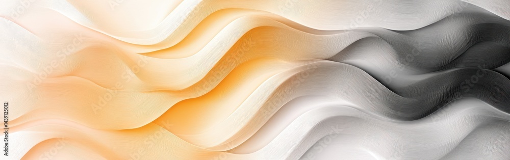 Poster Elegant pencil strokes gradient with repeating wave patterns creates dynamic abstract visual texture