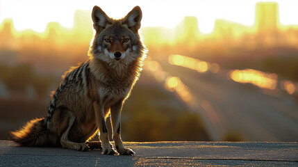 Coyote on a Rooftop