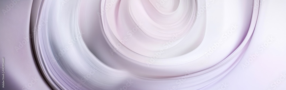 Aufkleber Abstract Pastel Gray to Lavender Gradient Background with Flowing Shapes