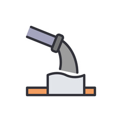 Concrete colored icons, minimalist vector illustration ,simple transparent graphic element .Isolated on white background