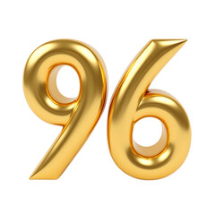 Elegant golden number ninety-six design.