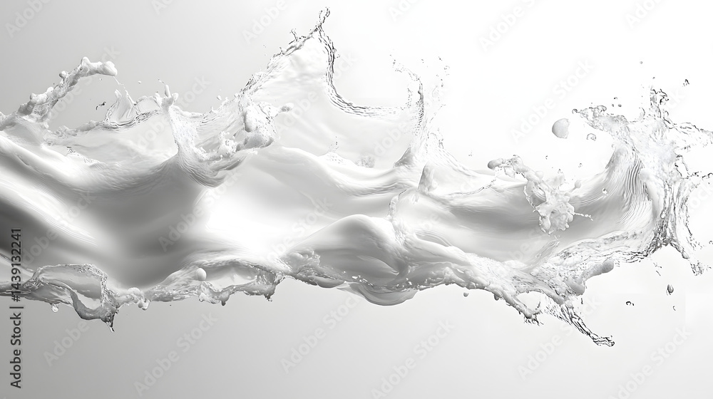 Aufkleber dynamic water splash action studio space high-quality image clean environment close-up view fluid mo