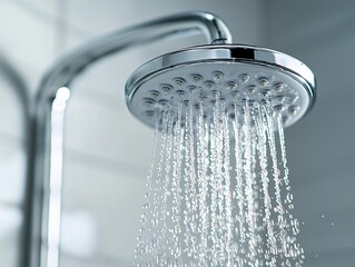 Refreshing shower experience bathroom product image modern home close-up view relaxation concept