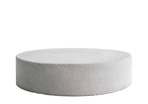 Cement texture round podium for product placement isolated on transparent or white background - Powered by Adobe