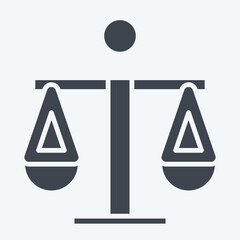 Icon Legal. related to Audit symbol. glyph style. design editable