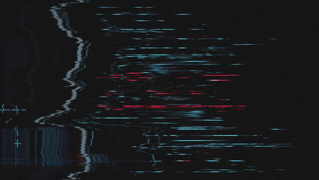 Digital Glitch Art, Screen Error Effect, VHS Noise Texture, Pixel Corruption, Cyberpunk Visual, Broken Signal Background