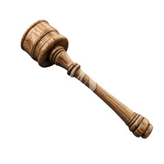 Wooden gavel rests on a surface, symbolizing authority and justice in a courtroom setting