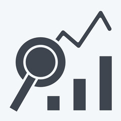 Icon Analysis. related to Audit symbol. glyph style. design editable