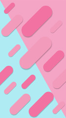 Abstract geometric vertical background of capsule curves in soft blue and pink colors. Suitable for presentations, business, advertising, etc.