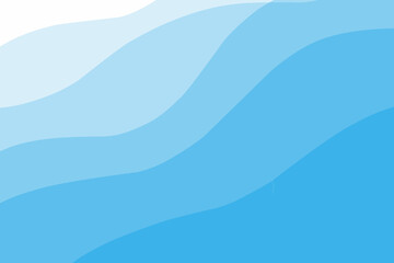 Abstract blue wave background, minimal sea wives design. simple illustration 