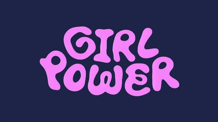 Empowering bold pink typography animation isolated asset, transparent 4K video, alpha channel, ProRes 4444 - Powered by Adobe