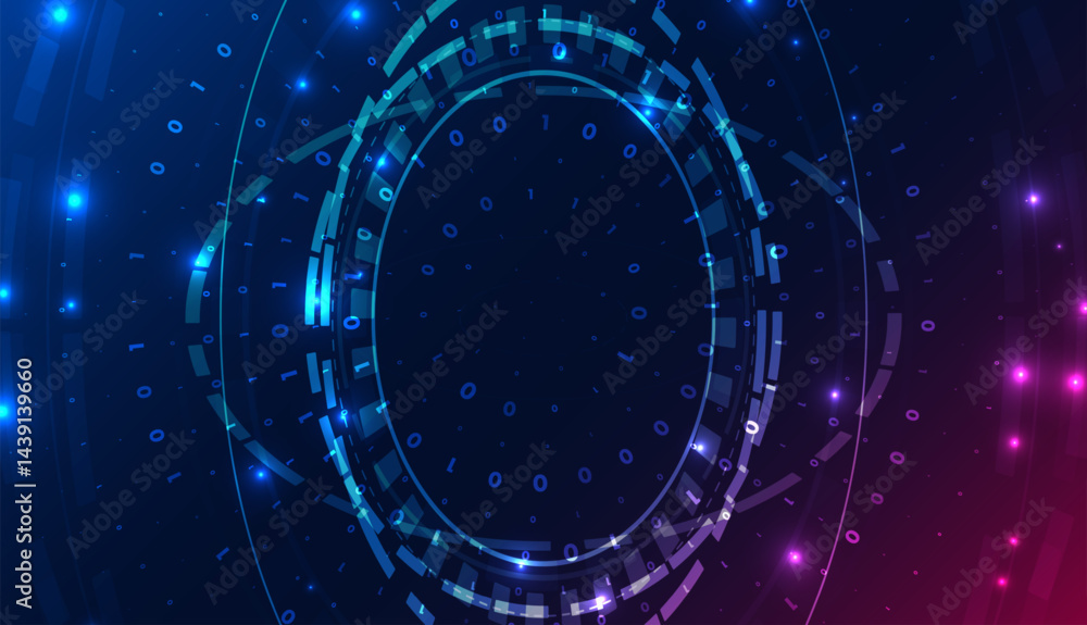 Poster abstract big data visualization. big data code representation. graphic concept for your design