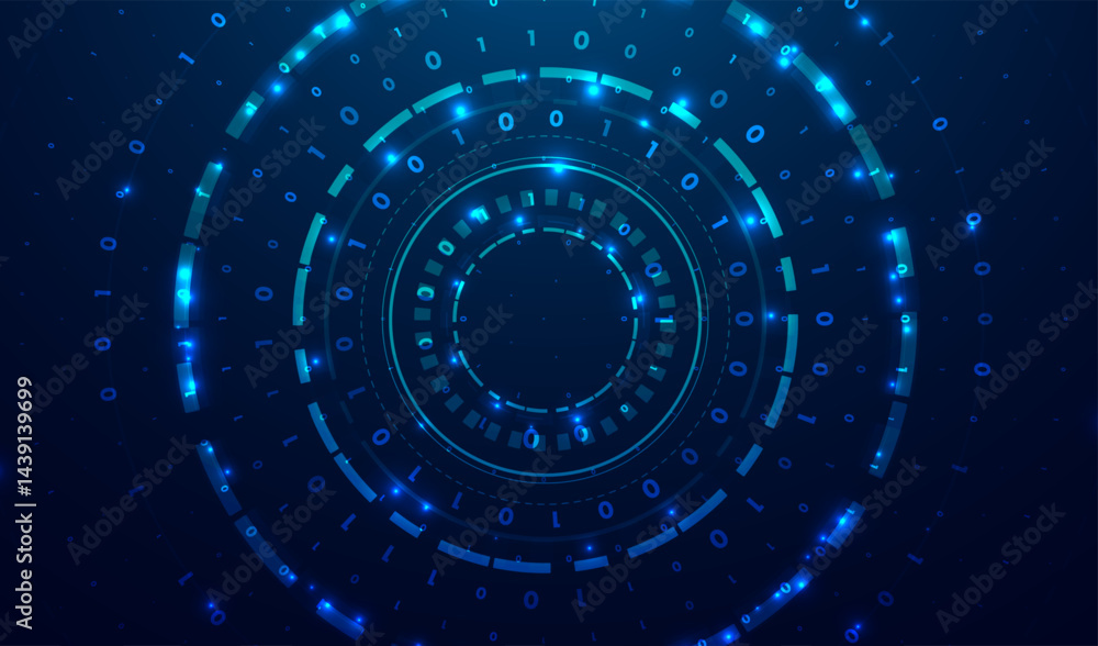 Poster abstract big data visualization. big data code representation. graphic concept for your design