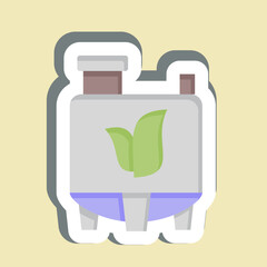 Sticker Natural Chemical. related to Save the World symbol. editable