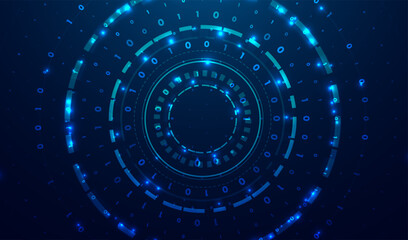 Abstract big data visualization. Big data code representation. Graphic concept for your design