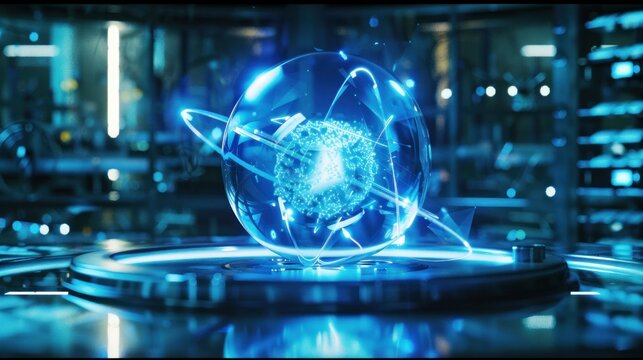 Technology and science fusion in research setting stock photo --ar 16:9 --raw --v 6 Job ID: a300b29c-c268-48f0-b17a-fb1423aeb2f3