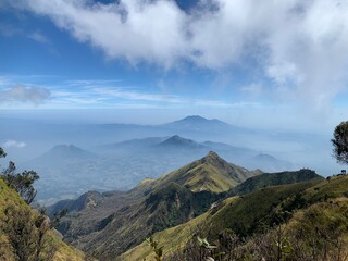 mountain landscape with clouds