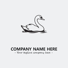 Fototapeta premium Swan Silhouette Logo Company Design Illustration Vector Graphic Image