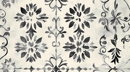 Tile featuring seamless vintage floral wallpaper with delicate roses and faded colors, ideal for shabby chic backgrounds and retro projects.