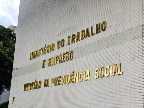 Ministry of Labor and Employment and Ministry of Social Security in Bras&iacute;lia, Esplanada dos Minist&eacute;rios, Brazil.