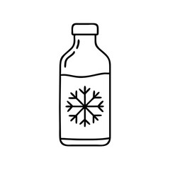 cold brew bottle icon, cold brew bottle line art - simple line art of cold brew bottle, perfect for cold brew bottle logos and icons