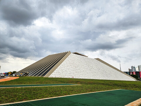 The Cl&aacute;udio Santoro National Theater is a Brazilian theater located in Brasilia, capital of Brazil.