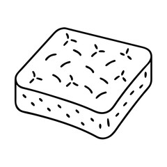 cornbread icon, cornbread line art - simple line art of cornbread, perfect for cornbread logos and icons
