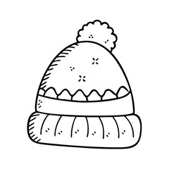 cozy beanie hat icon, cozy beanie hat line art - simple line art of cozy beanie hat, perfect for cozy beanie hat logos and icons