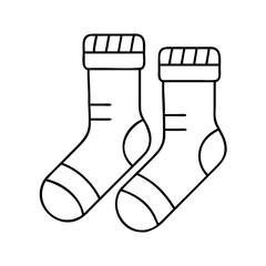 cozy socks icon, cozy socks line art - simple line art of cozy socks, perfect for cozy socks logos and icons