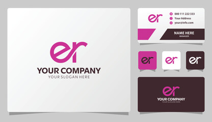 Elegant ER monogram logo design perfect for branding identity and business cards stylish and professional design for your company