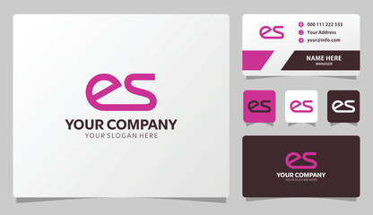 Modern ES logo design elegant branding for business identity
