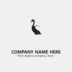 Swan Silhouette Logo Company Design Illustration Vector Graphic Image