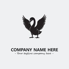 Fototapeta premium Swan Silhouette Logo Company Design Illustration Vector Graphic Image