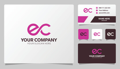 Elegant EC monogram logo design perfect for business branding modern and timeless