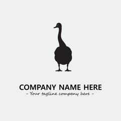 Swan Silhouette Logo Company Design Illustration Vector Graphic Image