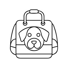 dog carrier bag icon
