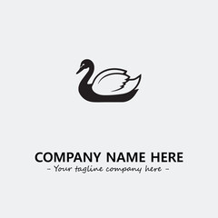 Fototapeta premium Swan Silhouette Logo Company Design Illustration Vector Graphic Image