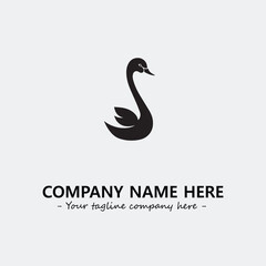 Fototapeta premium Swan Silhouette Logo Company Design Illustration Vector Graphic Image