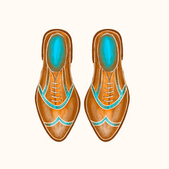 Elegant Men’s Shoes Illustration