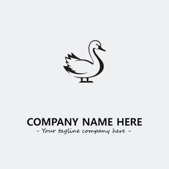 Obraz premium Swan Silhouette Logo Company Design Illustration Vector Graphic Image