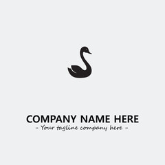 Fototapeta premium Swan Silhouette Logo Company Design Illustration Vector Graphic Image