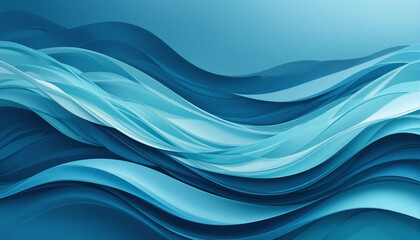 Fototapeta premium Blue Wave Abstract Background