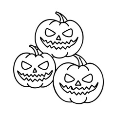 eerie jack o lantern faces icon