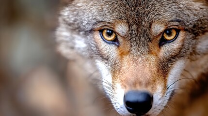 Fototapeta premium Close Up of a Wild Animal Focused with Intense Stare