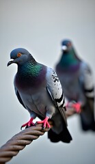 Fototapeta premium pigeon on a branch