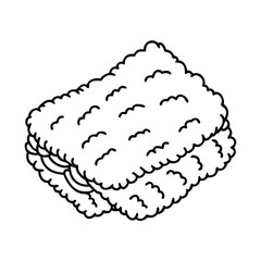 fluffy blanket icon, fluffy blanket line art - simple line art of fluffy blanket, perfect for fluffy blanket logos and icons