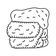 fluffy blanket icon, fluffy blanket line art - simple line art of fluffy blanket, perfect for fluffy blanket logos and icons