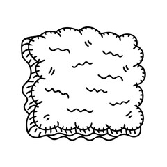 fuzzy blanket icon, fuzzy blanket line art - simple line art of fuzzy blanket, perfect for fuzzy blanket logos and icons